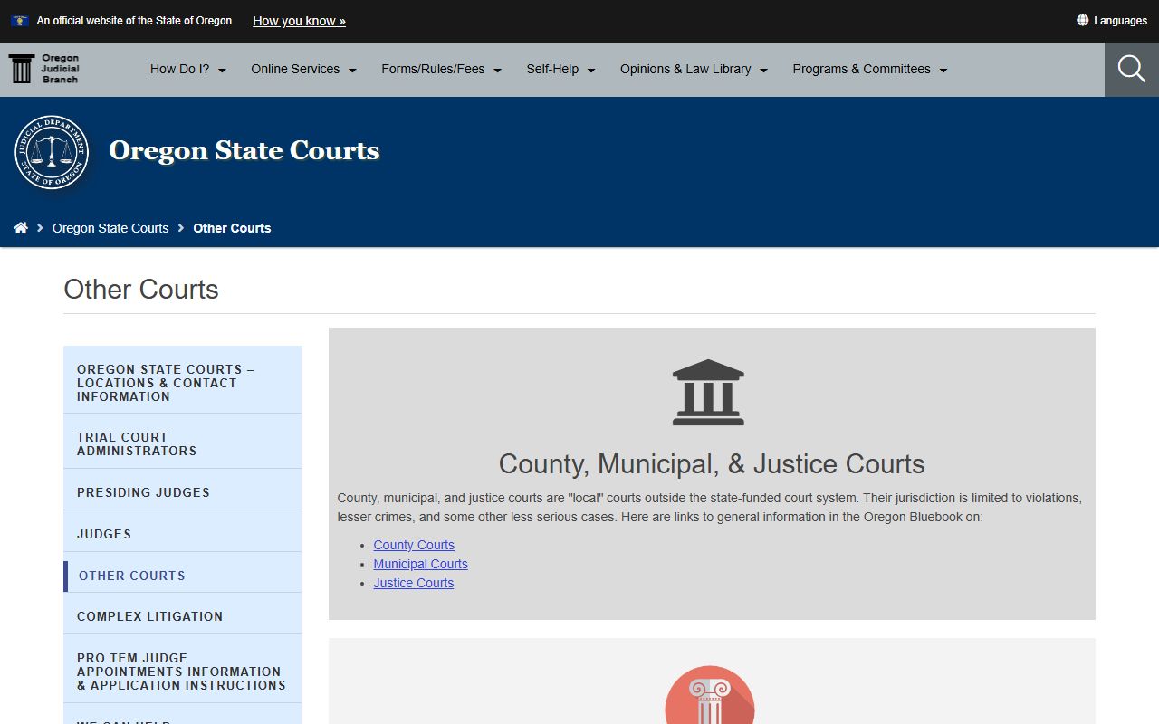 Umatilla County court records and Oregon local court comparison